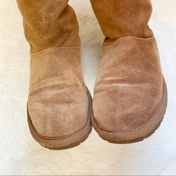 Coach tan suede slip on boots shearling RELISTED - Picture 4 of 10